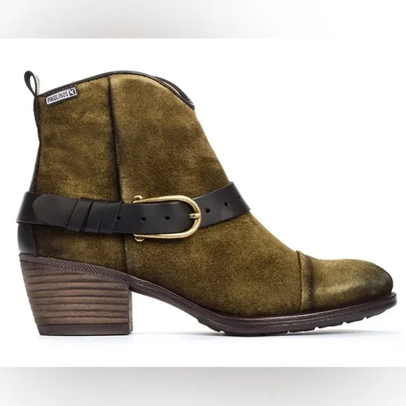 Pikolinos W9M-8733So Baqueira Forest Black Cowboy Ankle Boots 6.5/7 - Picture 2 of 5